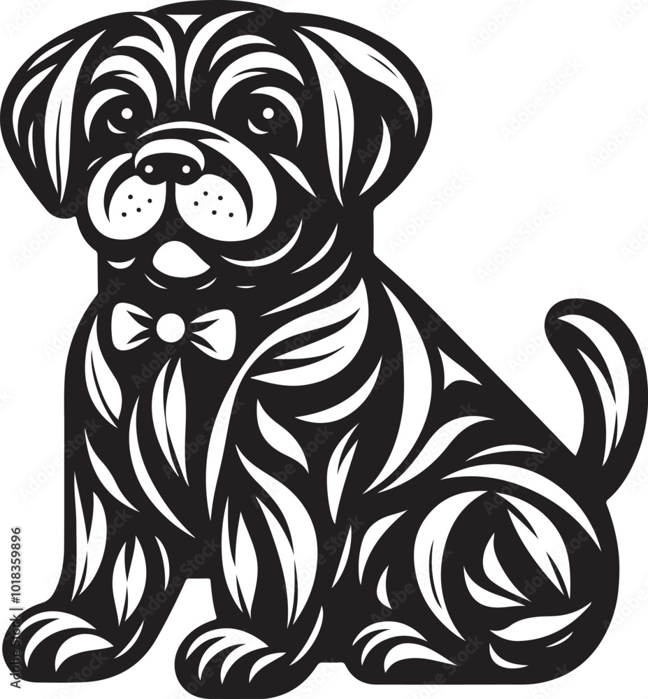 Boxer Dog silhouette vector collection on white background. Dog art work vector illustration. Boxer Dog silhouette vector collection on white background. Dog art work vector illustration.