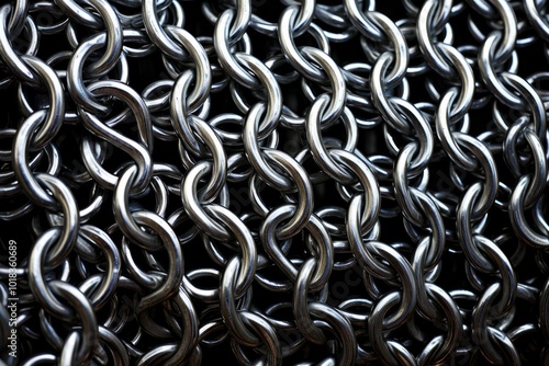 Metallic Chain Links Background Pattern Design