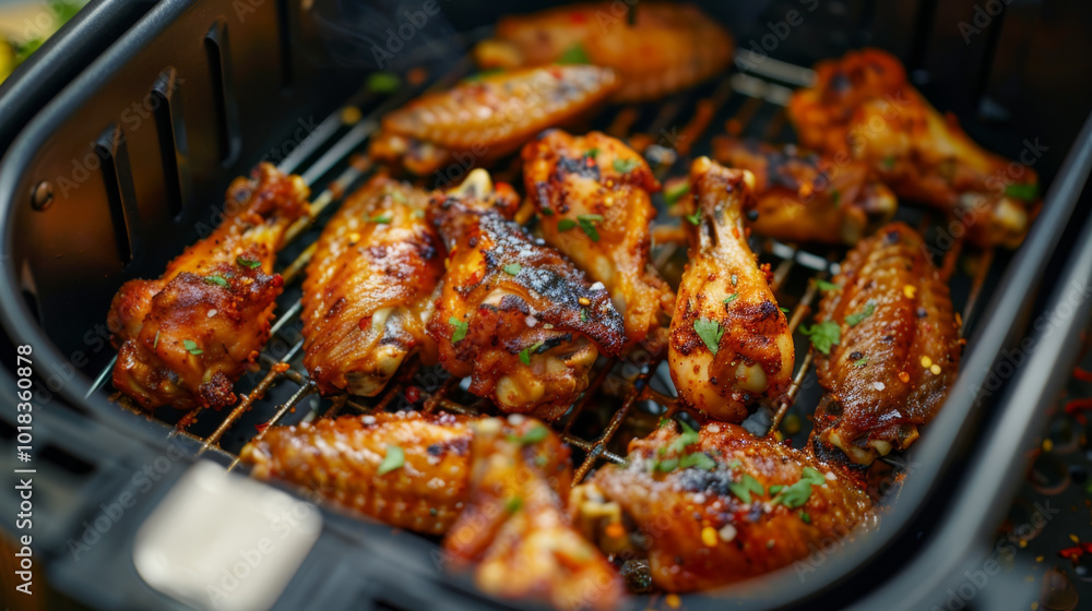 Grilled Chicken Wings in an Air Fryer with Fresh Herbs Grilled Chicken Wings in an Air Fryer with Fresh Herbs