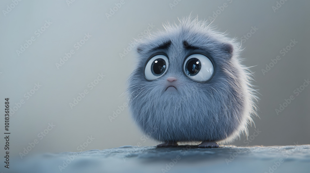 Sad Fluffy Creature with Big Eyes Sad Fluffy Creature with Big Eyes