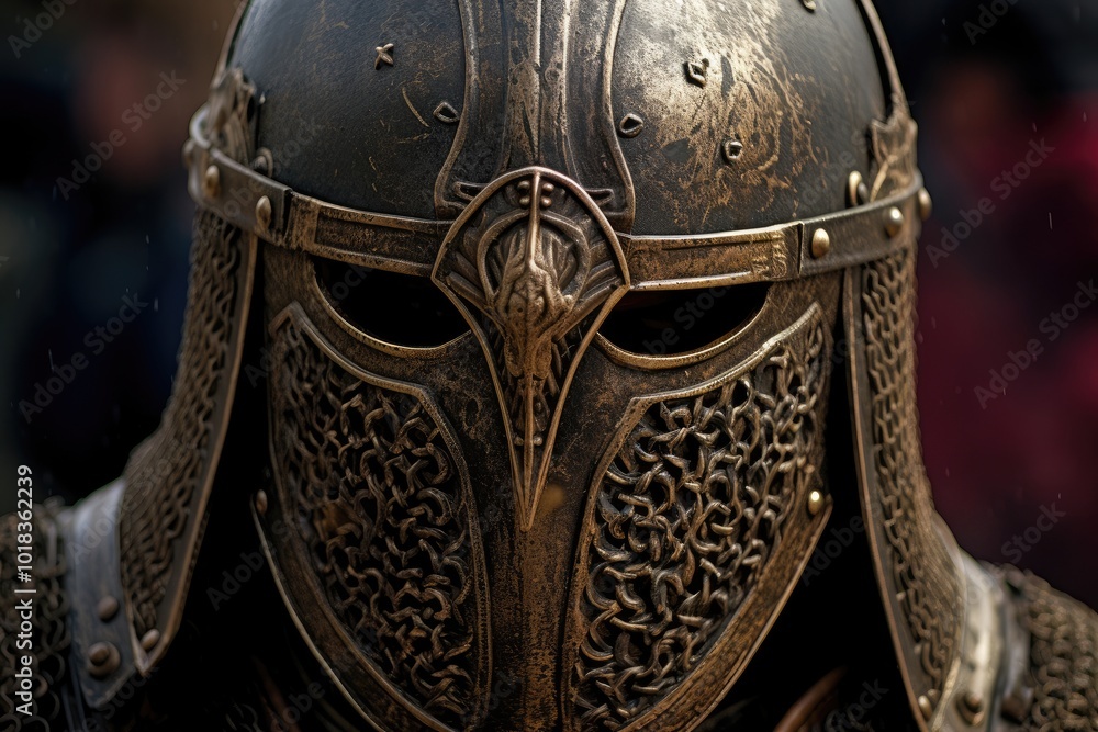 Intricate Design of Medieval Warrior Helmet Intricate Design of Medieval Warrior Helmet