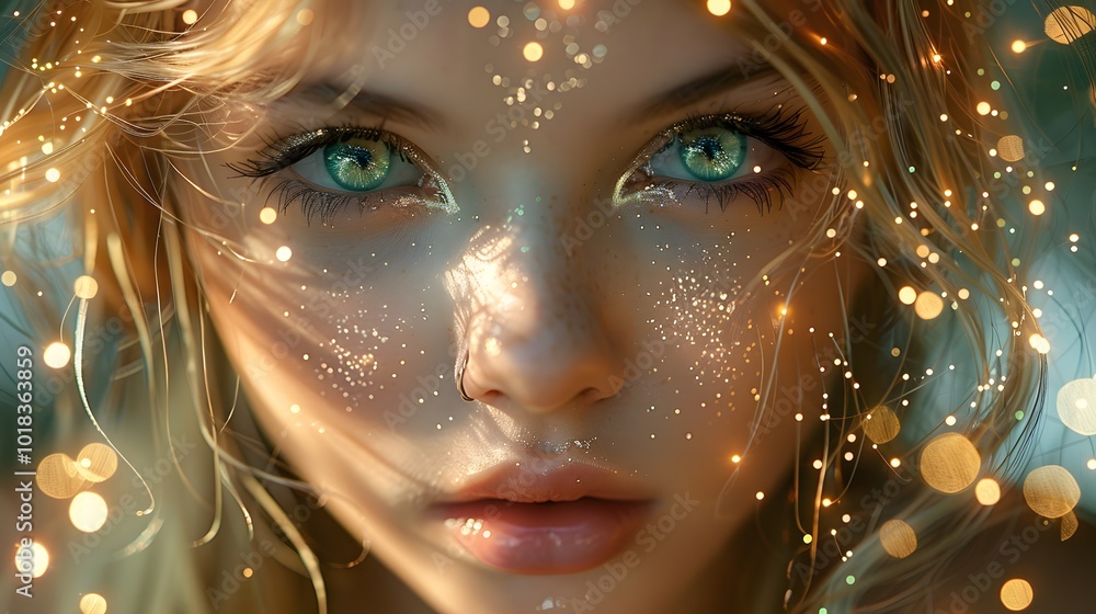 Depict the girl with a touch of whimsical. AI generated Depict the girl with a touch of whimsical. AI generated