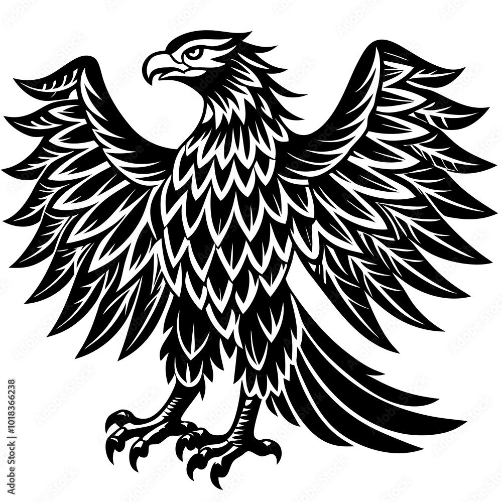 Fototapeta premium eagle with wings