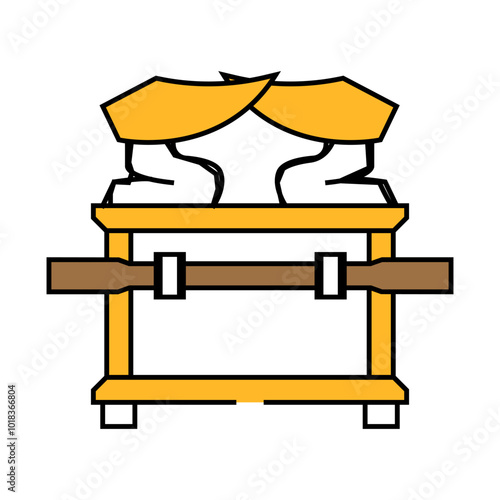 ark of the covenant line icon vector. ark of the covenant sign. isolated symbol illustration