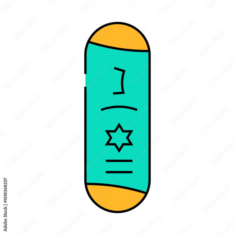 mezuzah doorpost line icon vector. mezuzah doorpost sign. isolated symbol illustration mezuzah doorpost line icon vector. mezuzah doorpost sign. isolated symbol illustration