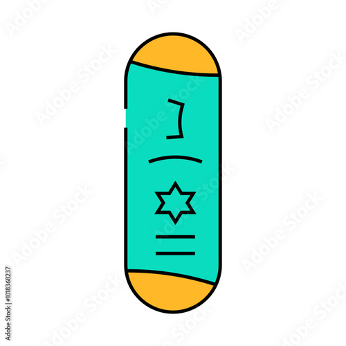 mezuzah doorpost line icon vector. mezuzah doorpost sign. isolated symbol illustration