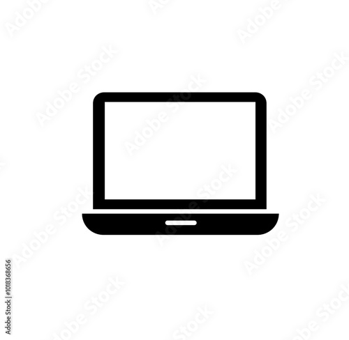 vector laptop isolated on white background