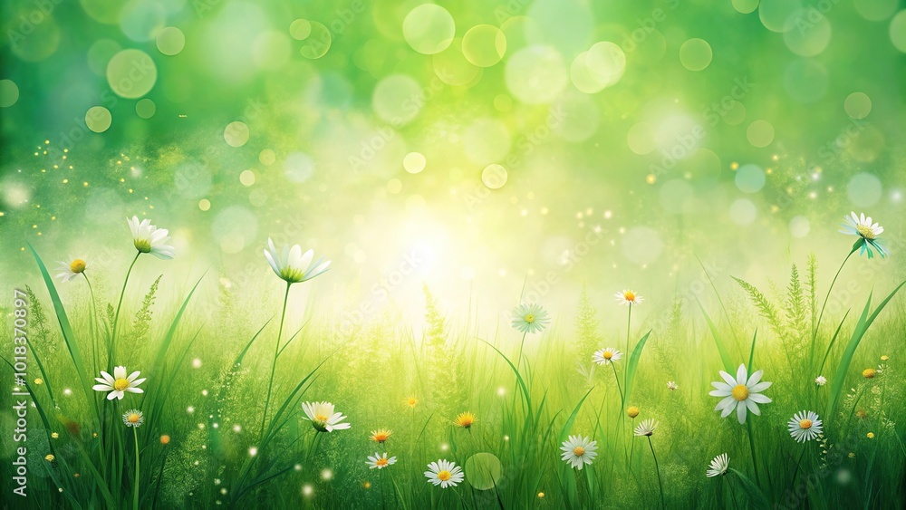 Obraz premium abstract summer meadow texture with flowers