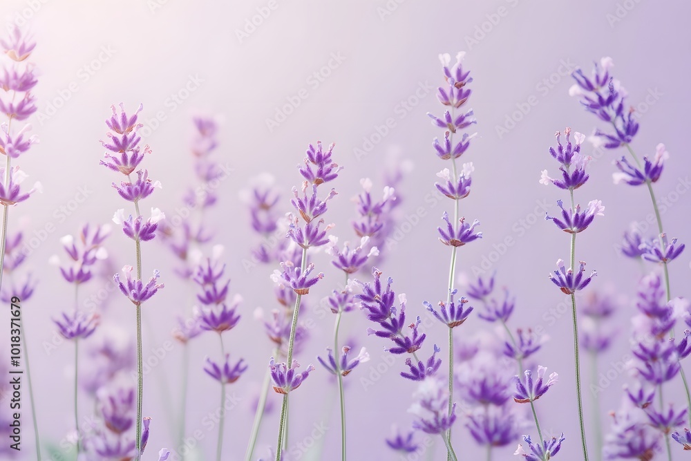 Naklejka premium Lavender Field in Bloom