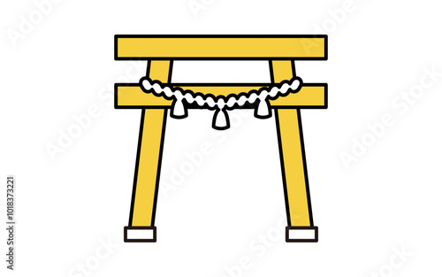 しめ縄のついた神社の鳥居のアイコン