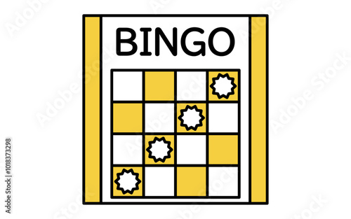 一列そろったビンゴカードのアイコン