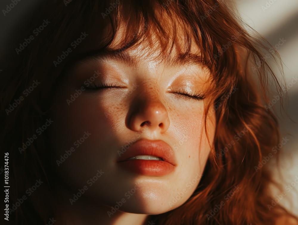 Captivating Portrait of a Young Woman with Natural Beauty and Soft Lighting Captivating Portrait of a Young Woman with Natural Beauty and Soft Lighting