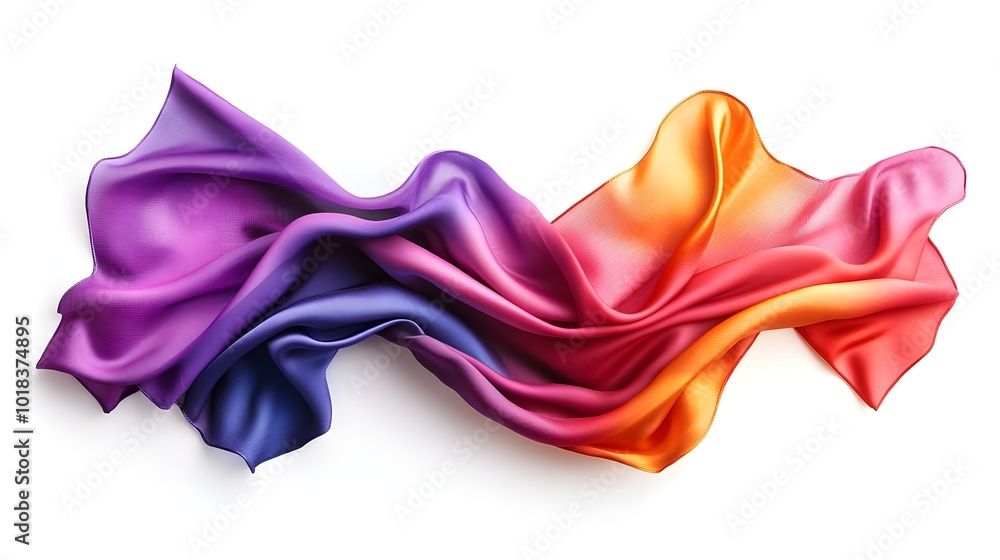 Obraz premium Flowing Gradient Silk Fabric