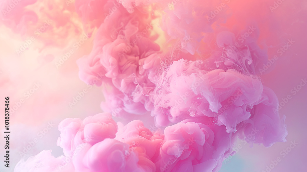 Fototapeta premium light and calming Pink Pastel Dreamscape: A Canvas of Clouds