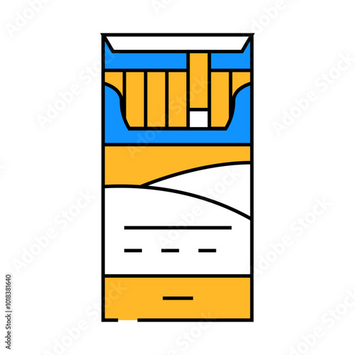 cigarette nicotine line icon vector. cigarette nicotine sign. isolated symbol illustration