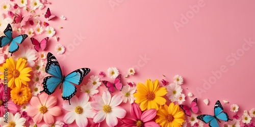 abstract background with butterflies