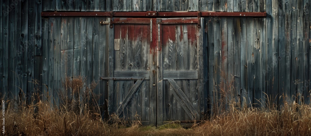 Naklejka premium Rustic Barn Door