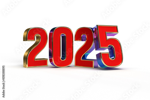 Happy new year 2024 golden 3d numbers with luxury text transparent background