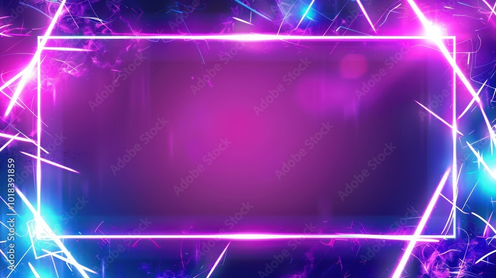 Fototapeta premium Neon Frame Abstract Background