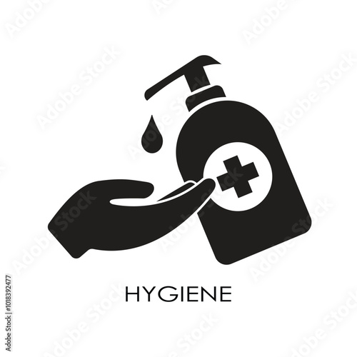 Antiseptic icon, hand sanitizers. Alcohol rub sanitizers kill most bacteria from hands and stop viruses.