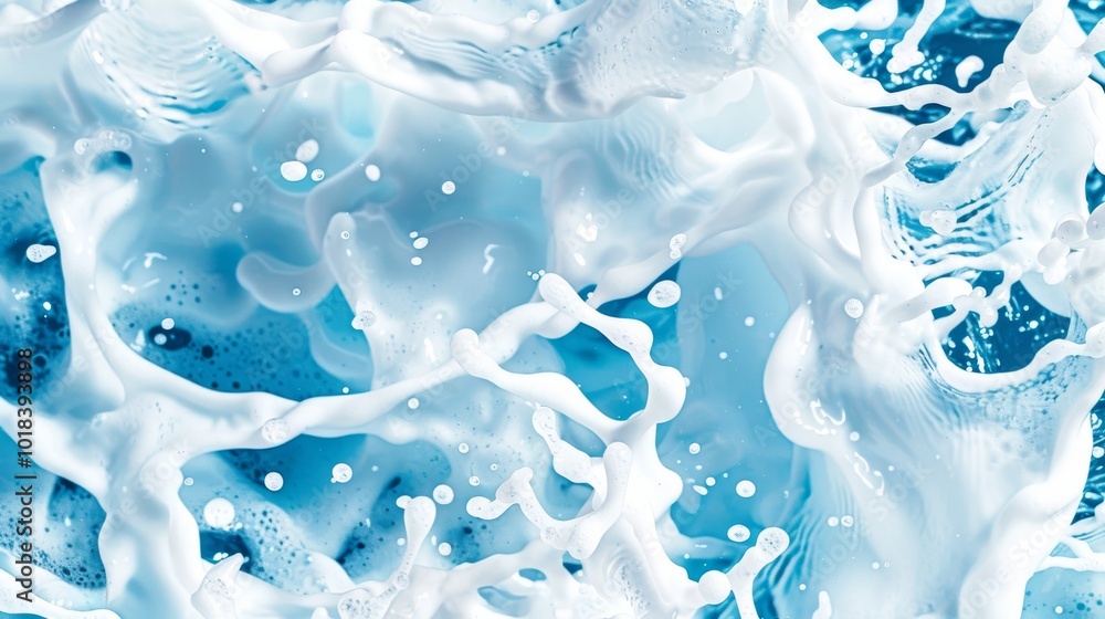 Naklejka premium Ocean water splash: A dramatic scene of ocean water in motion