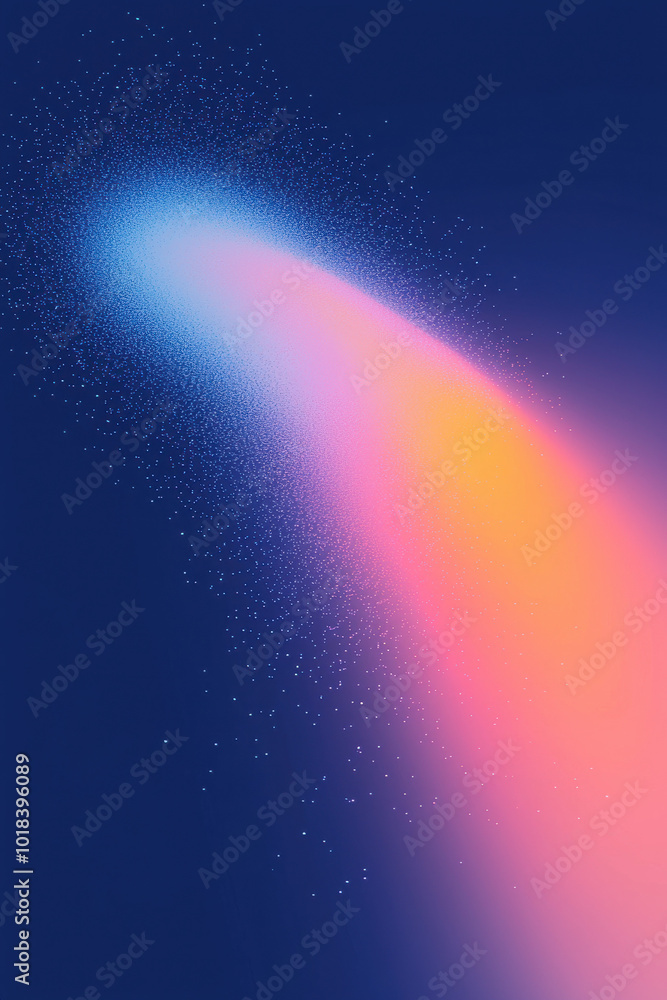 Stunning digital artwork of a comet with vibrant colors streaming across a deep blue night sky, creating a sense of wonder and cosmic beauty. Stunning digital artwork of a comet with vibrant colors streaming across a deep blue night sky, creating a sense of wonder and cosmic beauty.