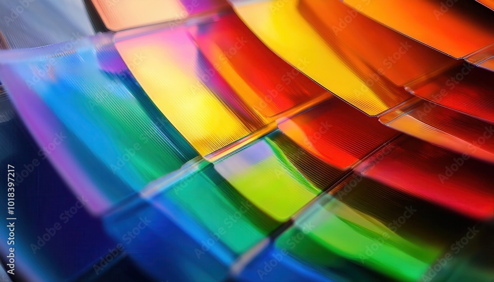 Vibrant Close-Up of Colorful Film Strips in Motion. Mesmerizing Spectrum of Analog Photography and Cinematic Art Vibrant Close-Up of Colorful Film Strips in Motion. Mesmerizing Spectrum of Analog Photography and Cinematic Art