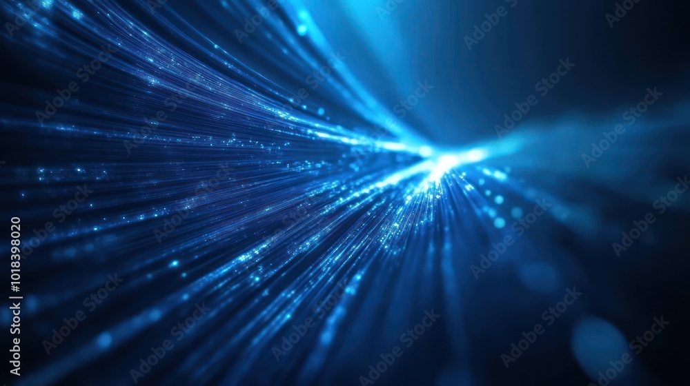 Obraz premium Abstract Blue Light Streaks