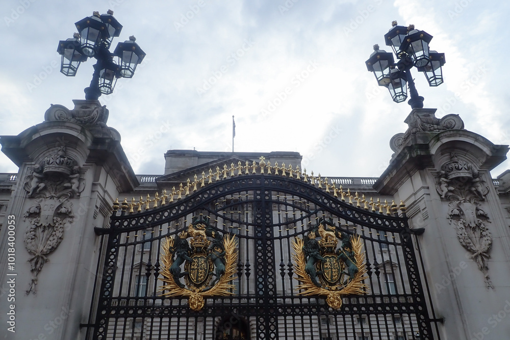 Fototapeta premium Crest on a rod iron gate