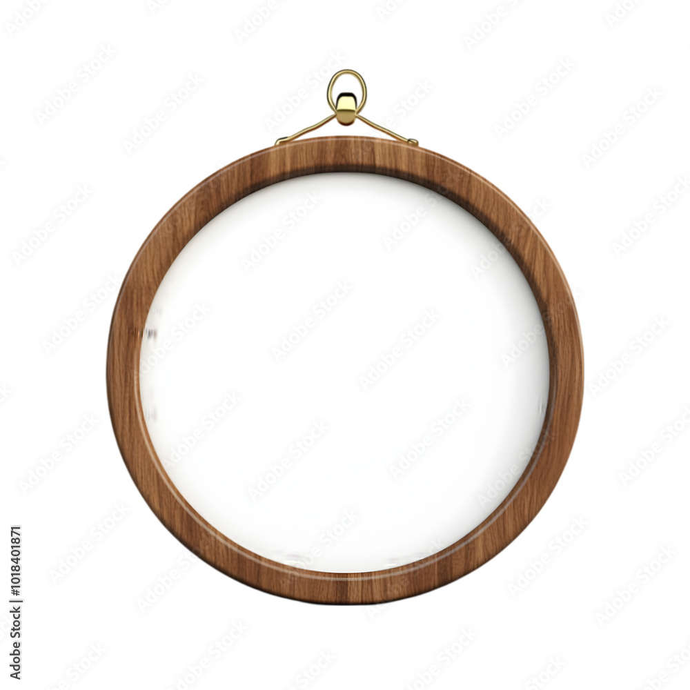 Round wooden frame on white background transparent background Round wooden frame on white background transparent background