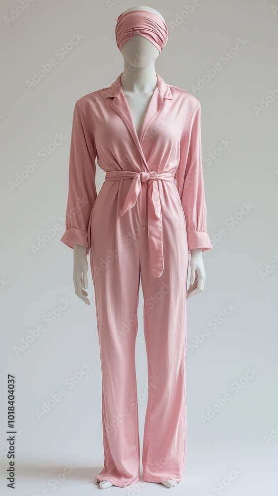 Mannequin in pink pajama set, white isolate background. Mannequin in pink pajama set, white isolate background.