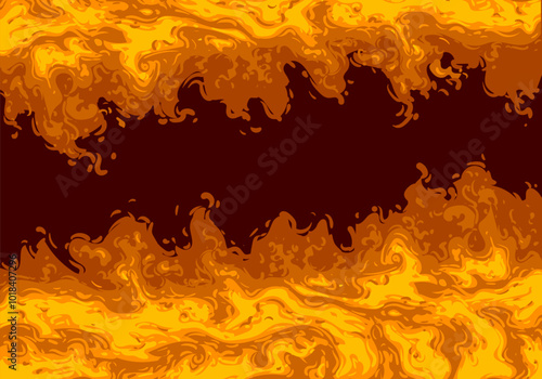 Fire background vector design. Fire flame frame, flaming border. Burning, blazing ignite wallpaper template.