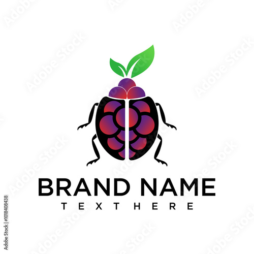 grape lilybug logo, a vibrant combination of fruit and natural uniqueness