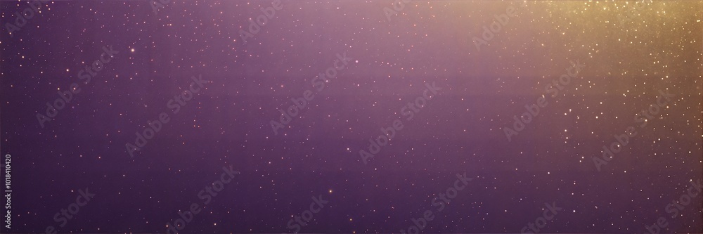 Fototapeta premium Purple and gold glitter texture on gradient background