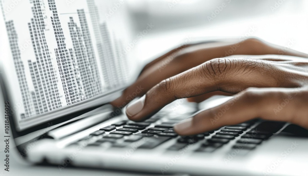 A consultant s hand typing on a laptop A consultant s hand typing on a laptop