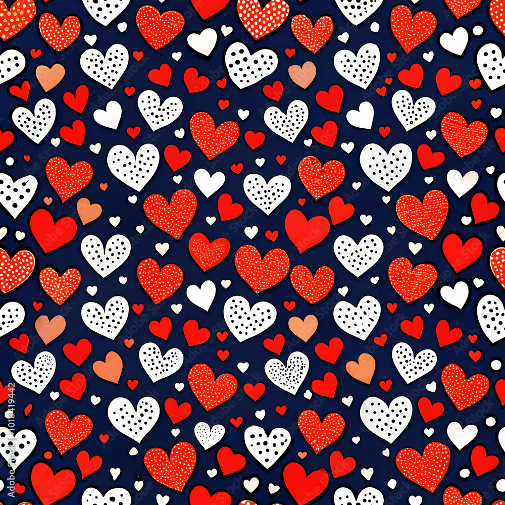 seamless pattern with hearts seamless pattern with hearts