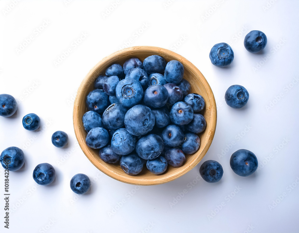 Blueberry fruit, isolated on a clean white background Blueberry fruit, isolated on a clean white background