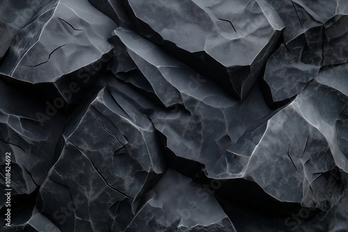 Jagged volcanic rock with sharp edges and rough texture