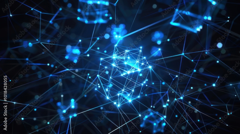 Abstract Digital Network Illustration