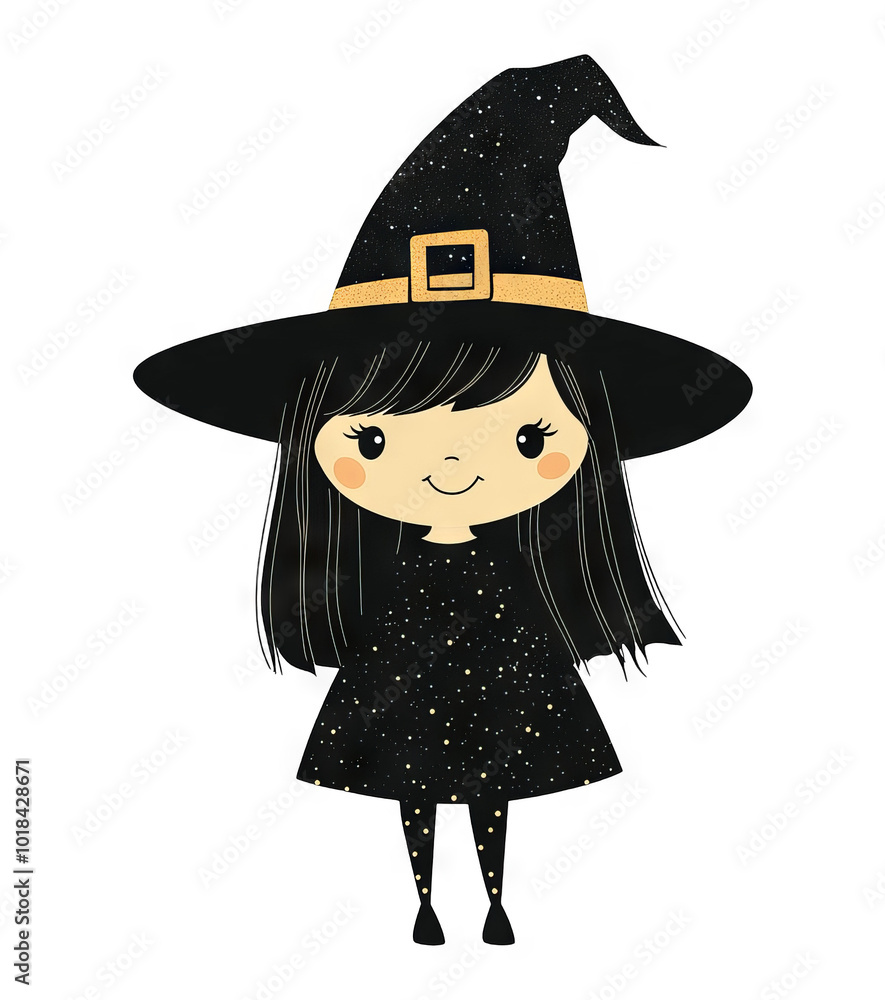Cute Witch Illustration with Transparent Background for Halloween Designs ? Isolated Witch Clipart Cute Witch Illustration with Transparent Background for Halloween Designs ? Isolated Witch Clipart