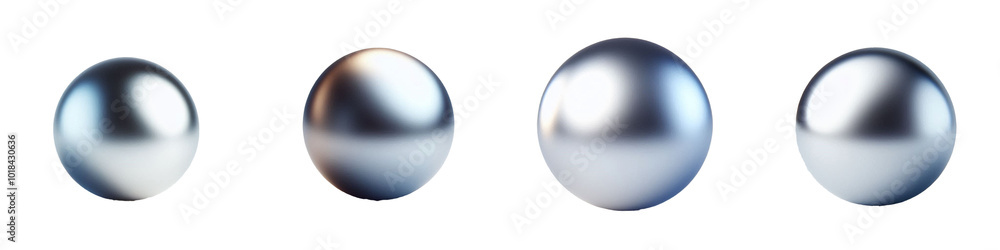 Obraz premium Metallic silver ball clip art