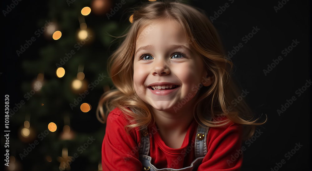A young girl is smiling and looking at the camera A young girl is smiling and looking at the camera