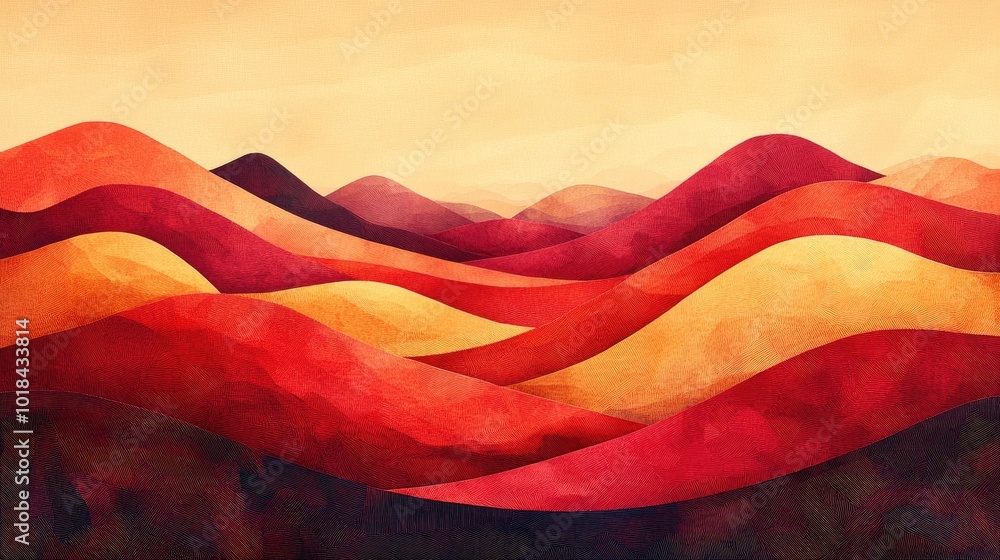 Naklejka premium Vibrant view of painted hills showcasing shades of red and brown Colorful landscape of painted hills featuring red and brown hues