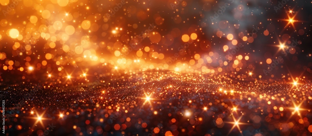 Sparkling shimmering glittering light explosion with a festive holiday background Abstract dynamic and luminous illumination with a bright golden orange and yellow glow Sparkling shimmering glittering light explosion with a festive holiday background Abstract dynamic and luminous illumination with a bright golden orange and yellow glow