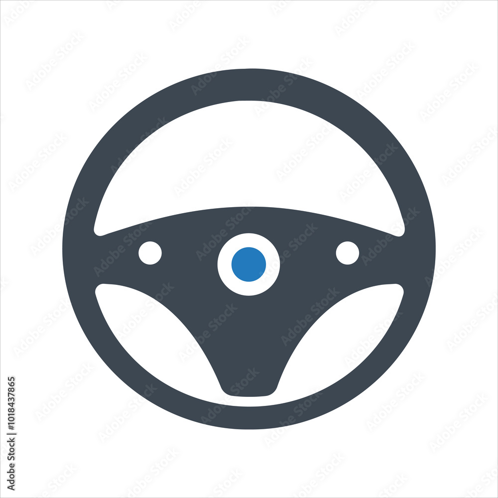 Steering wheel icon. Test drive icon Steering wheel icon. Test drive icon