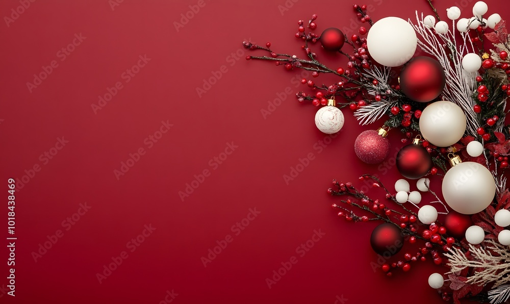 christmas tree decorations, xmas, holiday, pattern , generation AI christmas tree decorations, xmas, holiday, pattern , generation AI
