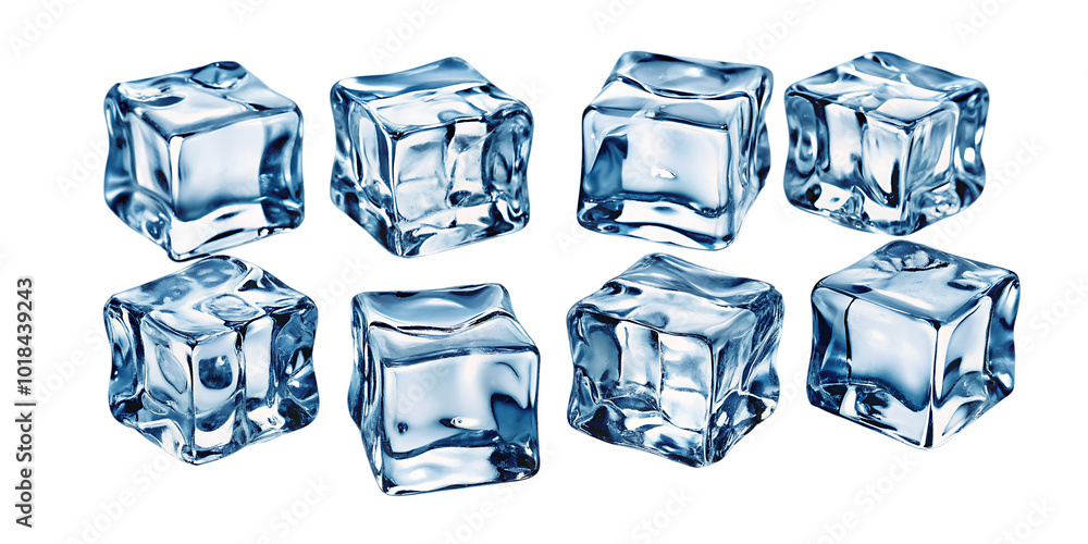 set off ice cubes, isolated, white background.AI GENERATED set off ice cubes, isolated, white background.AI GENERATED