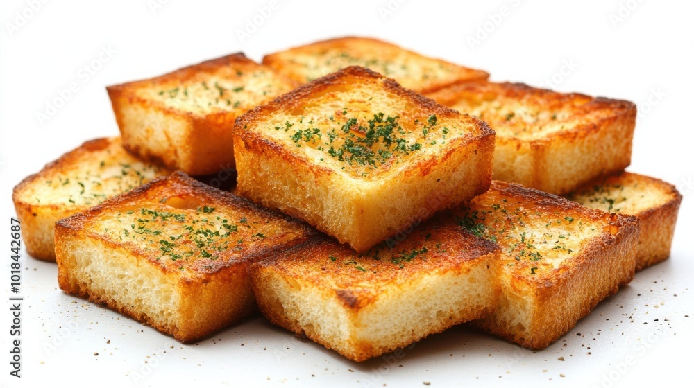 Golden Brown Garlic Bread Toasted To Perfection with Fresh Herbs Golden Brown Garlic Bread Toasted To Perfection with Fresh Herbs