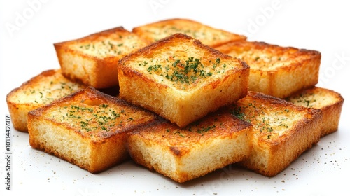 Golden Brown Garlic Bread Toasted To Perfection with Fresh Herbs