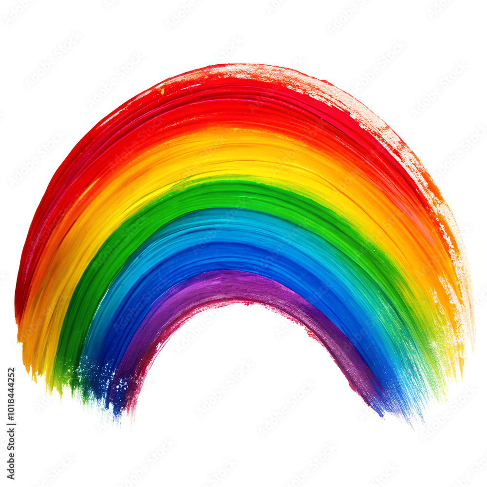 Fototapeta premium rainbow with oil paints in palette